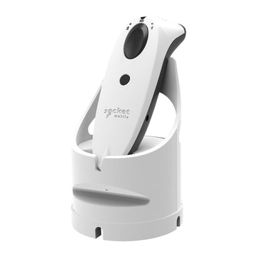 Socket S740 Bluetooth 2D White Barcode Scanner with White Charging Dock