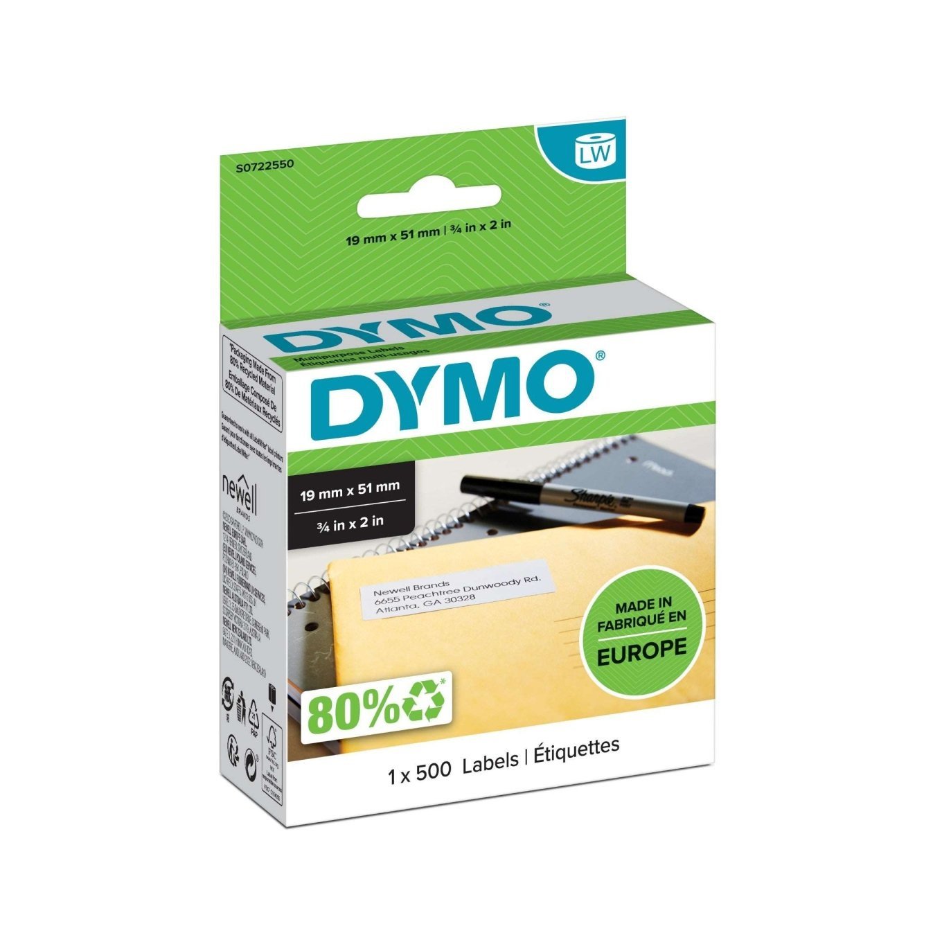 Dymo Multi-Purpose Labels - 19 x 51 mm (500 piece) - Transacto | POS ...